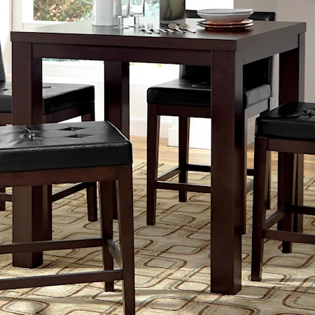 Contemporary Square Counter Height Dining Table
